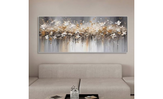 Misty Blossom Dreams – abstrakcyjna poezja kwiatów na płótnie