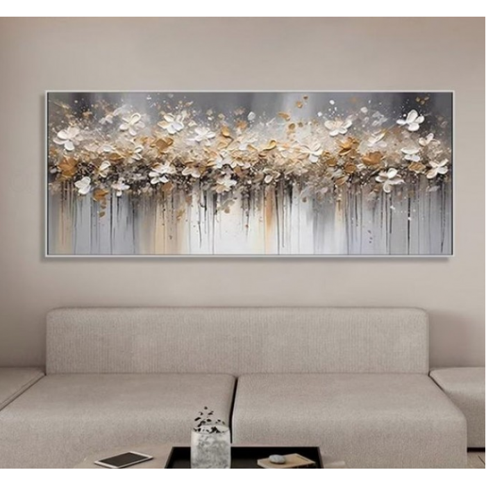 Misty Blossom Dreams – abstrakcyjna poezja kwiatów na płótnie