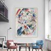 Abstrakcyjna ekspresjonistyczna sztuka na płótnie: Kolorowy Kandinsky - Inspirowany