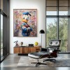 Boss Quack – Portret kaczki graffiti, obraz miejski pop-art na płótnie