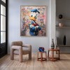 Boss Quack – Portret kaczki graffiti, obraz miejski pop-art na płótnie