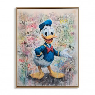 Cash Quack – Graffiti z kreskówkową kaczką, malowanie ścian w stylu pop-art inspirowane pieniędzmi