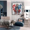 Chill Mode – obraz olejny z psem w stylu pop-art, miejska sztuka ścienna ze zwierzętami w stylu ulicznym do nowoczesnych wnętrz