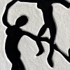 Cienie Tańca – Teksturowany abstrakcyjny obraz przedstawiający sylwetkę człowieka | Nowoczesna minimalistyczna sztuka ścienna