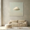 Dream Drift - abstrakcyjna sztuka ścienna 3D Cloud, stonowany, minimalistyczny obraz dekoracyjny