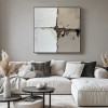 Earthy Balance-Wabi - Sabi Teksturowana abstrakcyjna sztuka ścienna | Oprawione płótno w neutralnych odcieniach do minimalistycznego wystroju domu