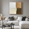 Earthy Balance – ręcznie robiony obraz Wabi – Sabi Wall Art w odcieniach ziemi – abstrakcyjny obraz dekoracyjny o teksturze 3D do wystroju wnętrz