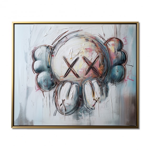 Emotive Companion – Nowoczesna, abstrakcyjna sztuka ścienna inspirowana stylem KAWS