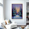Enchanted Pines – Teksturowana choinka, obraz olejny