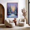 Enchanted Pines – Teksturowana choinka, obraz olejny