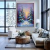 Enchanted Pines – Teksturowana choinka, obraz olejny