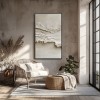 Ethereal Layers: Współczesny dyptyk impasto – Elegancka, neutralna, abstrakcyjna sztuka ścienna