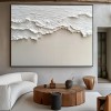 Ethereal Waves – ręcznie wykonany abstrakcyjny obraz o fakturze nadmorskiej do wnętrz w stylu wabi sabi