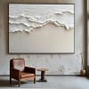 Ethereal Waves – ręcznie wykonany abstrakcyjny obraz o fakturze nadmorskiej do wnętrz w stylu wabi sabi