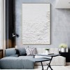 Frosted Tides – zestaw 2 minimalistycznych, białych, teksturowanych, abstrakcyjnych obrazów olejnych
