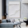 Frosted Tides – zestaw 2 minimalistycznych, białych, teksturowanych, abstrakcyjnych obrazów olejnych