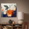 Geometria zbiorów - nowoczesny abstrakcyjny obraz owoców, geometryczne jabłko, płótno ścienne
