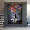 Graffiti Dreams — obraz olejny z balonem w stylu street art, nowoczesna sztuka ścienna pop