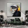 Kongo-abstrakcyjny obraz pop-art z małpą | Nowoczesna, teksturowana sztuka ścienna ze zwierzętami
