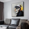 Kongo-abstrakcyjny obraz pop-art z małpą | Nowoczesna, teksturowana sztuka ścienna ze zwierzętami