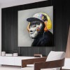 Kongo-abstrakcyjny obraz pop-art z małpą | Nowoczesna, teksturowana sztuka ścienna ze zwierzętami