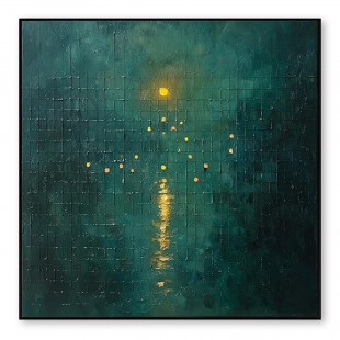 Luminous Depth – abstrakcyjny obraz olejny o fakturze