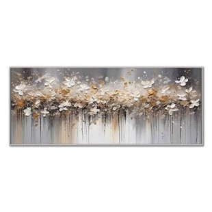 Misty Blossom Dreams – abstrakcyjny obraz kwiatowy do nowoczesnego wystroju domu