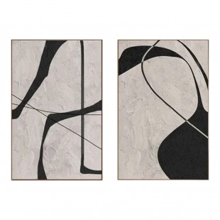 Monochromatyczna harmonia – oryginalny minimalistyczny obraz olejny w stylu Wabi Sabi do nowoczesnego wystroju