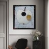 Mooncore Apple - Minimalistyczny abstrakcyjny obraz jabłka w nowoczesnej geometrycznej grafice ściennej