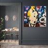 Obraz Tintina w stylu pop-art – ręcznie malowana nowoczesna sztuka ścienna w stylu komiksowym