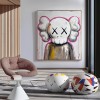 Oryginalny, ręcznie malowany obraz olejny inspirowany stylem KAWS | Dekoracja ścienna w stylu miejskiego pop-artu