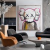 Oryginalny, ręcznie malowany obraz olejny inspirowany stylem KAWS | Dekoracja ścienna w stylu miejskiego pop-artu