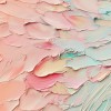 Pastelowe sny – Impasto – abstrakcyjna tekstura ścienna – pastelowy róż, turkusowy gradient, uspokajający, nowoczesny wystrój sypialni