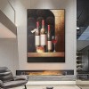 Piwniczka z winem – martwa natura z winem w stylu vintage – elegancka dekoracja ścienna do kuchni i jadalni