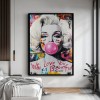 Pop Diva — Portret w stylu graffiti, obraz olejny, nowoczesna sztuka ścienna w stylu ulicznym