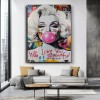 Pop Diva — Portret w stylu graffiti, obraz olejny, nowoczesna sztuka ścienna w stylu ulicznym