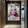 Pop Diva — Portret w stylu graffiti, obraz olejny, nowoczesna sztuka ścienna w stylu ulicznym