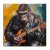 Rhythm Beast – obraz z gorylem grającym na gitarze do nowoczesnych, kreatywnych wnętrz