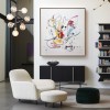 Whimsy Loop – abstrakcyjne graffiti z postacią myszy | Teksturowana sztuka ścienna inspirowana kreskówką