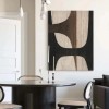 Ziemista elegancja – neutralna abstrakcja w stylu Wabi Sabi | Minimalistyczna dekoracja ścienna