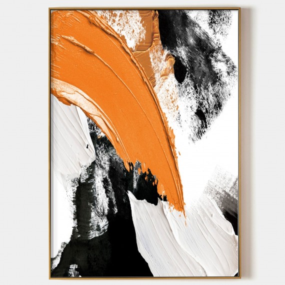 Żółto-czarny abstrakcyjny obraz - Bold Horizons #Iris010